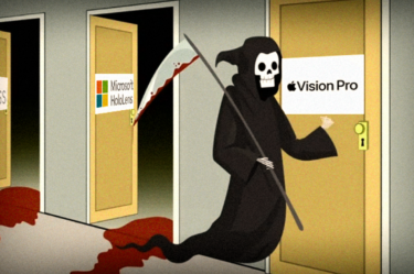 Death killing Google Glass, Microsoft Hololens an then knocking to Vision Pro door.